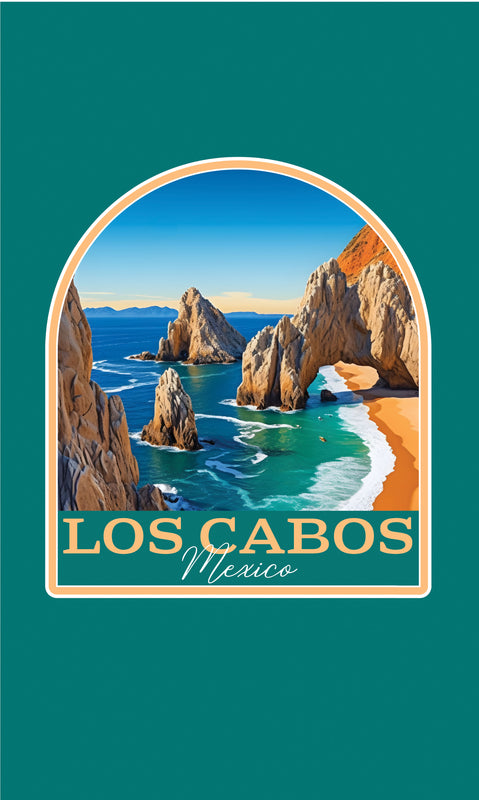 Los Cabos Mexico Design B Souvenir Metal Sign 9 x 15