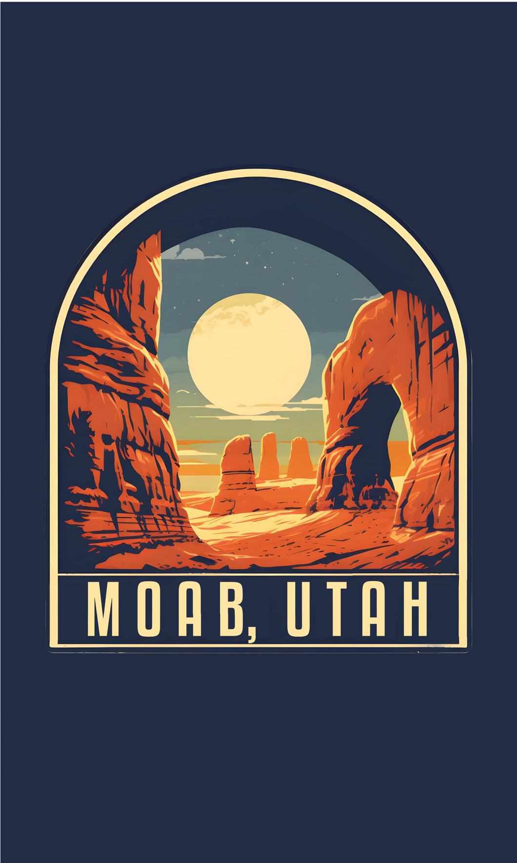 Moab Utah Design B Souvenir Metal Sign 9 x 15