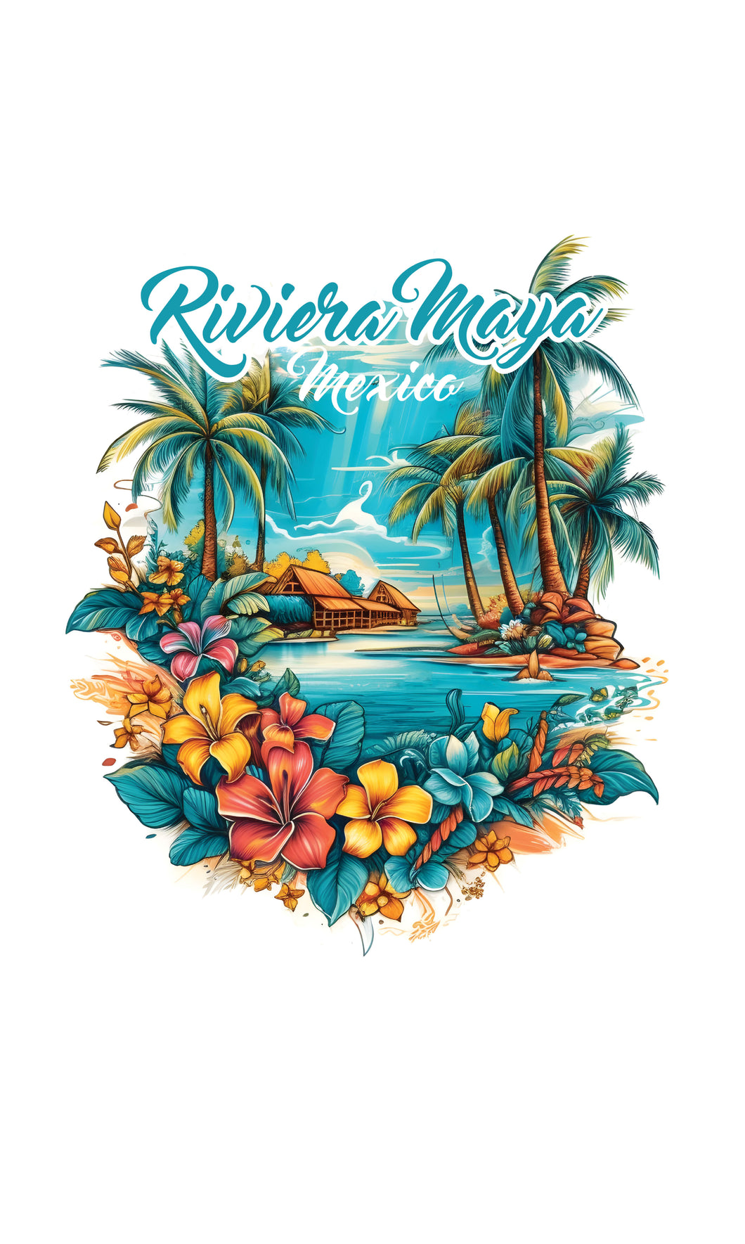 Riviera Maya Mexico Design A Souvenir Metal Sign 9 x 15
