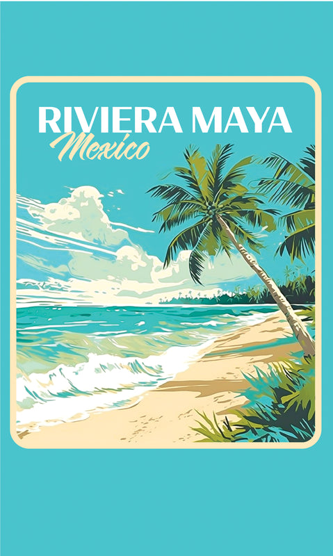 Riviera Maya Mexico Design C Souvenir Metal Sign 9 x 15