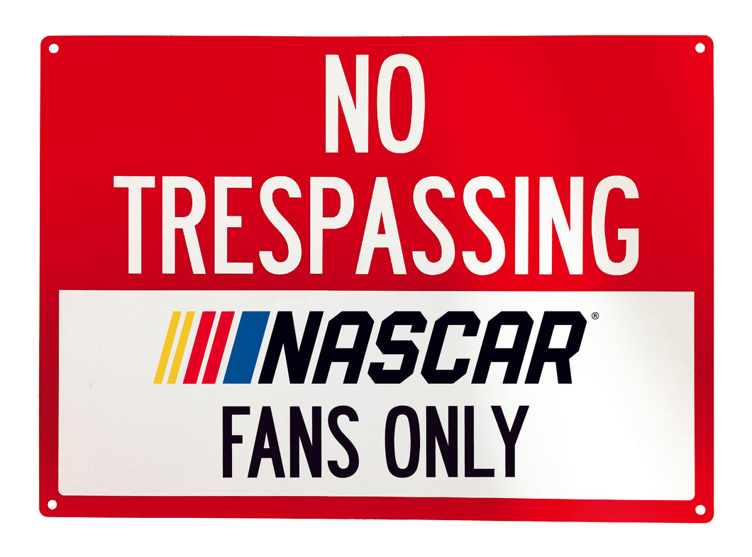 NASCAR Officially Licensed No Trespassing Sign