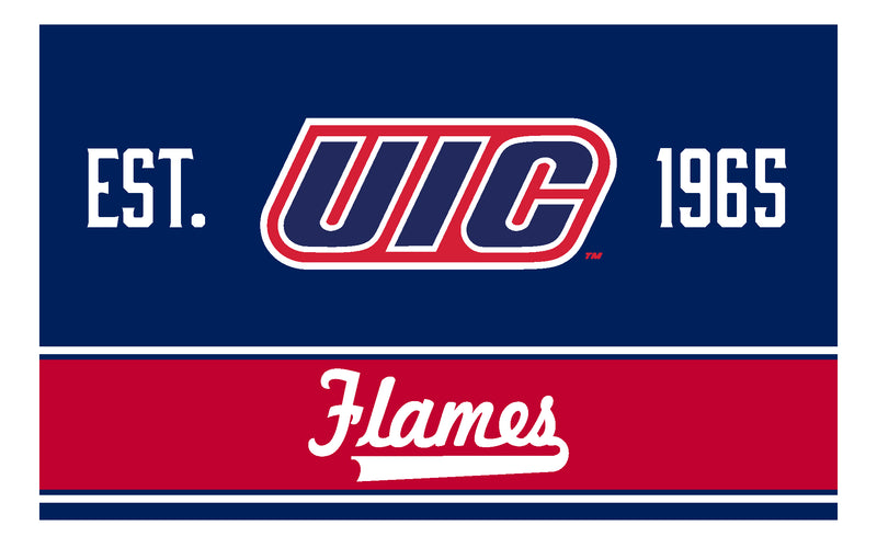 University of Illinois at Chicago Wood Sign with Frame