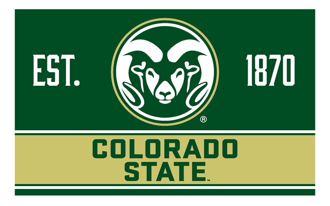 Colorado State Rams Wood Sign with Frame