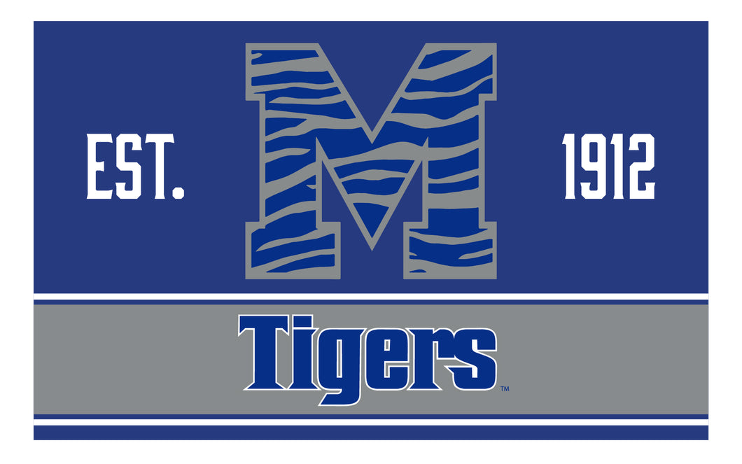 Memphis Tigers Wood Sign with Frame