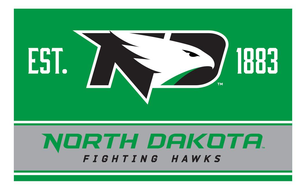 R and R Imports North Dakota Fighting Hawks Wood Sign with Frame