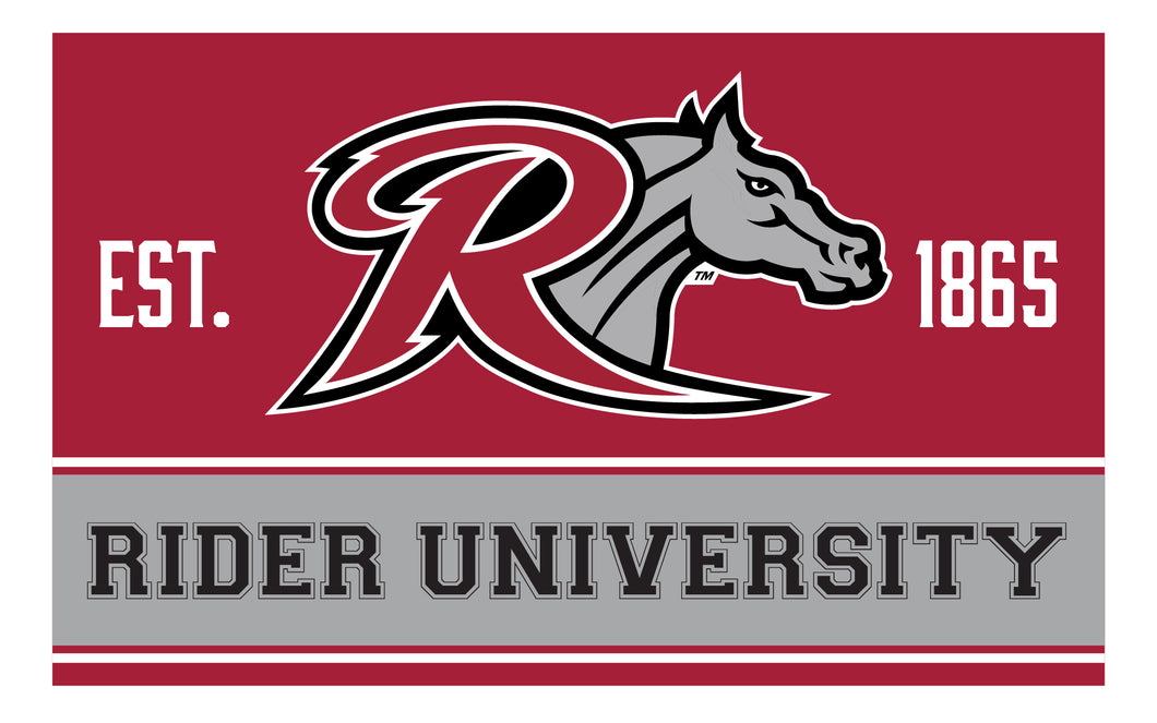 R and R Imports Rider University Broncs Wood Sign with Frame