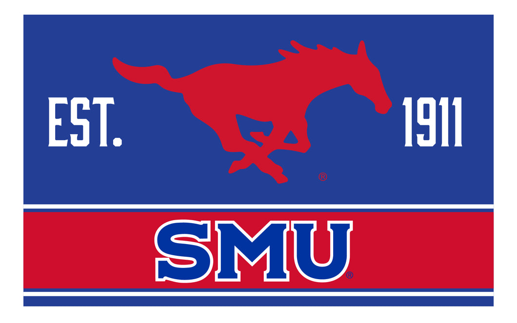 Southern Methodist University Wood Sign with Frame