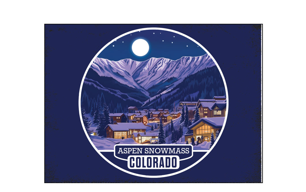 Aspen Snowmass Colorado Design B Souvenir Wood sign with frame 5x7