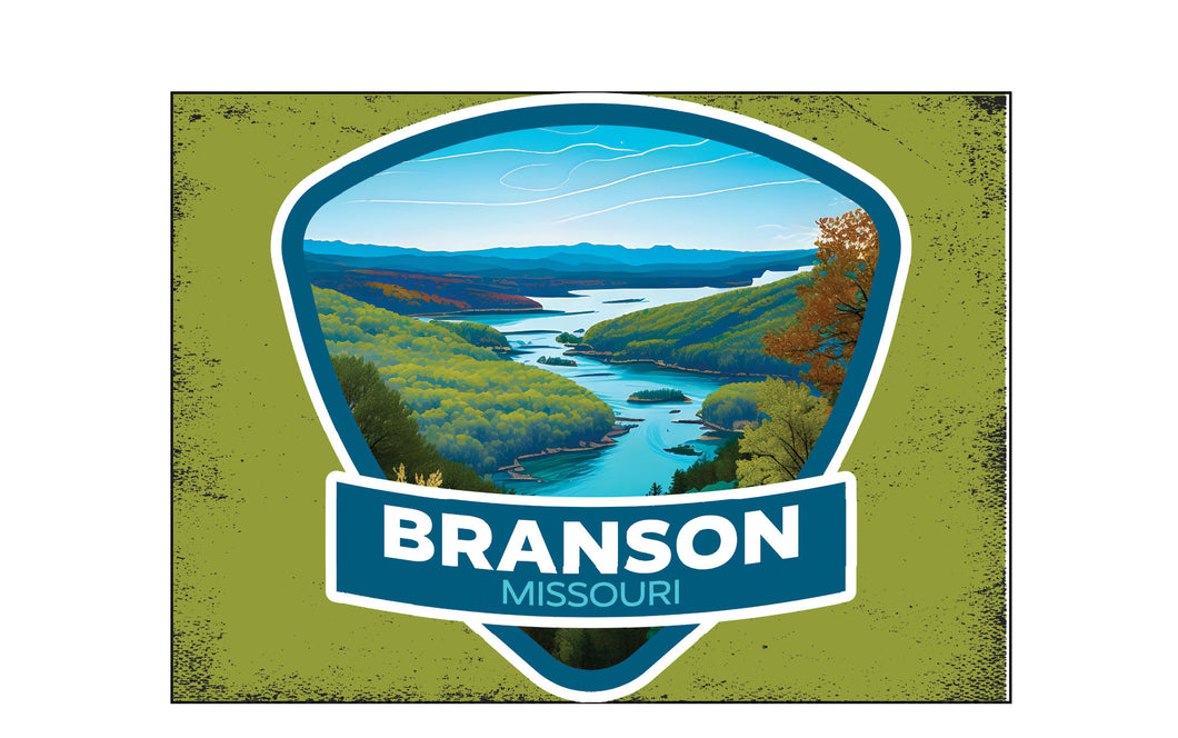 Branson Missouri Design A Souvenir Wood sign with frame 5x7