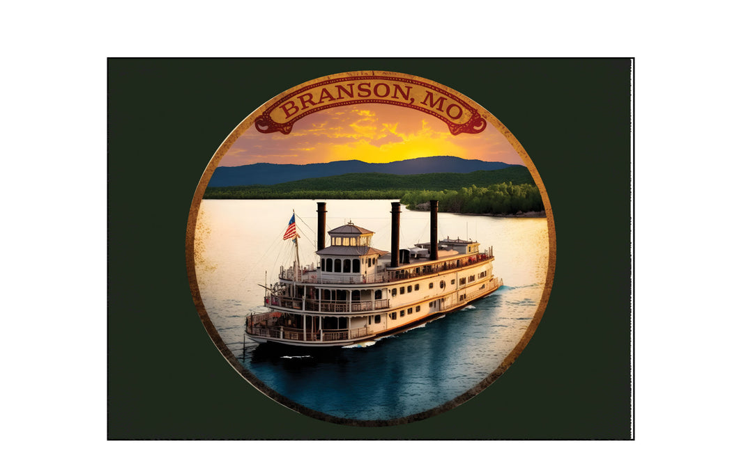 Branson Missouri Design C Souvenir Wood sign with frame 5x7