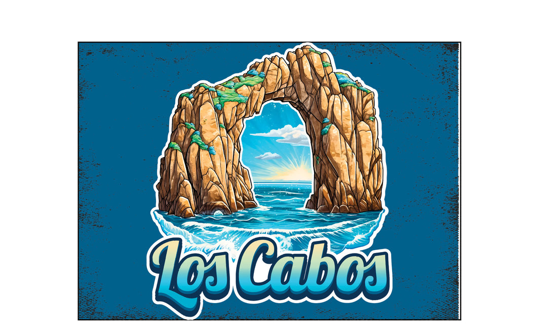 Los Cabos Mexico Design C Souvenir Wood sign with frame 5x7