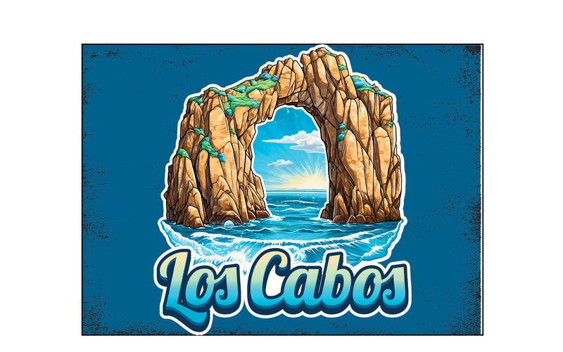 Los Cabos Mexico Design C Souvenir Wood sign with frame 5x7