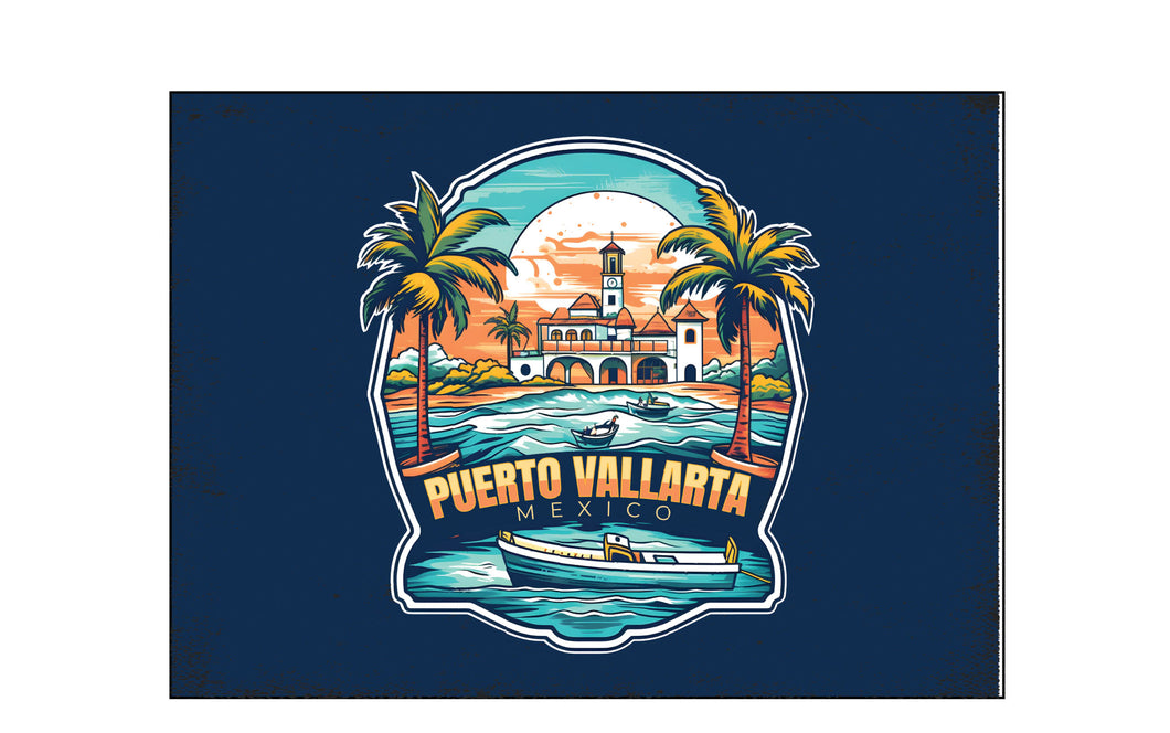 Puerto Vallarta Mexico Design A Souvenir Wood sign with frame 5x7