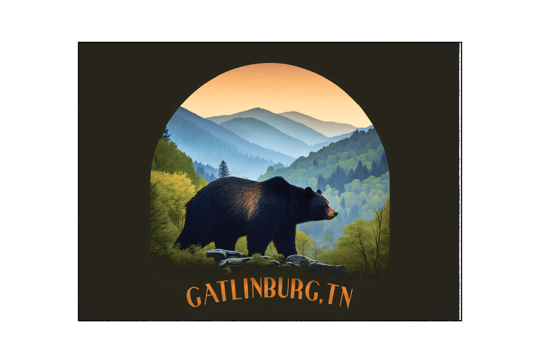 Gatlinburg Tennessee Souvenir Wood sign with frame 5x7