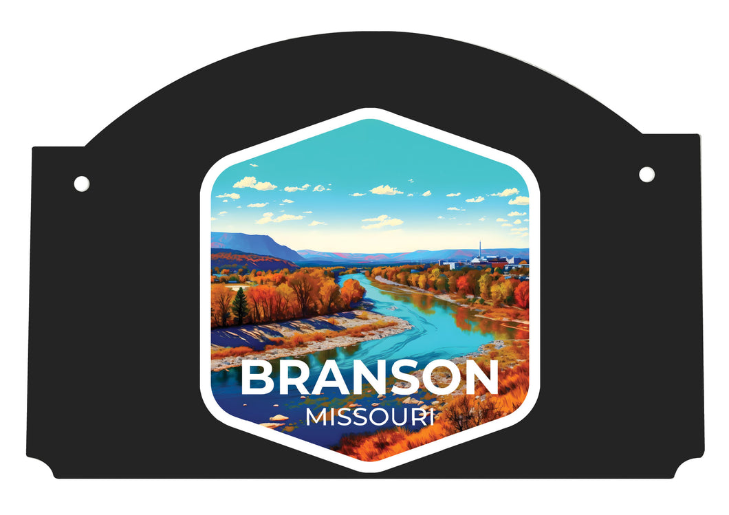 Branson Missouri Design B Souvenir Wood sign flat with string