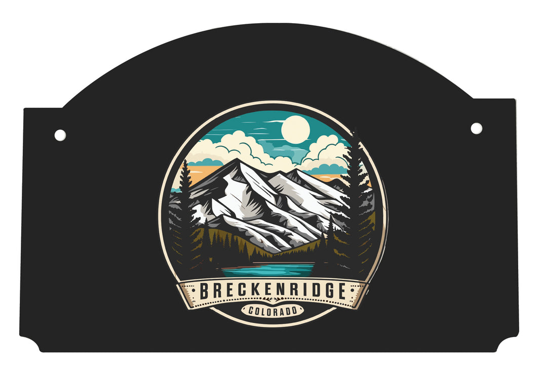 Breckenridge Colorado Design A Souvenir Wood sign flat with string