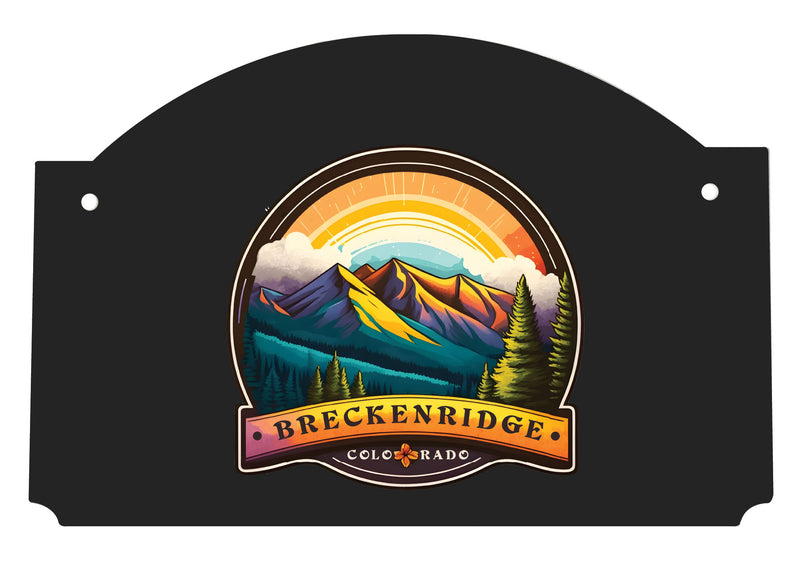 Breckenridge Colorado Design B Souvenir Wood sign flat with string