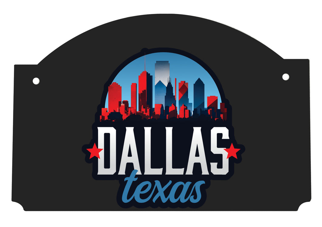 Dallas Texas Design B Souvenir Wood sign flat with string