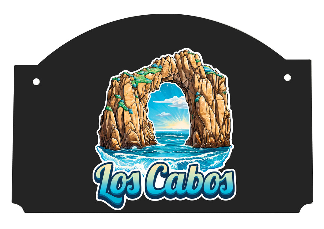 Los Cabos Mexico Design C Souvenir Wood sign flat with string