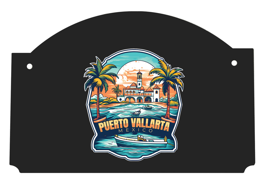 Puerto Vallarta Mexico Design A Souvenir Wood sign flat with string