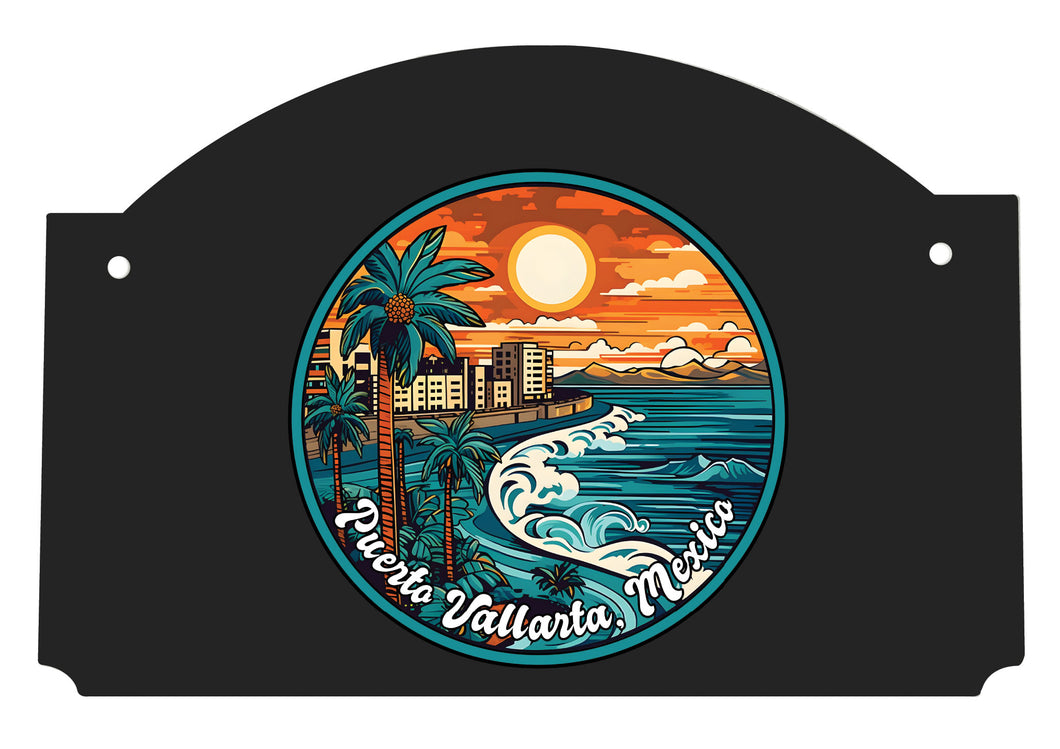 Puerto Vallarta Mexico Design B Souvenir Wood sign flat with string