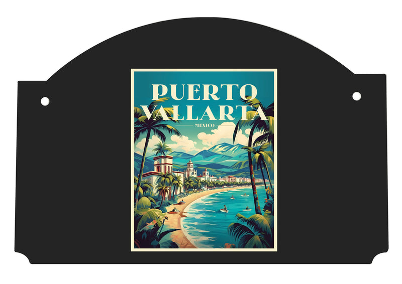 Puerto Vallarta Mexico Design C Souvenir Wood sign flat with string