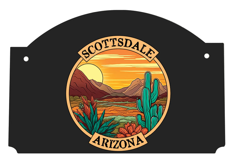 Scottsdale Arizona Design A Souvenir Wood sign flat with string