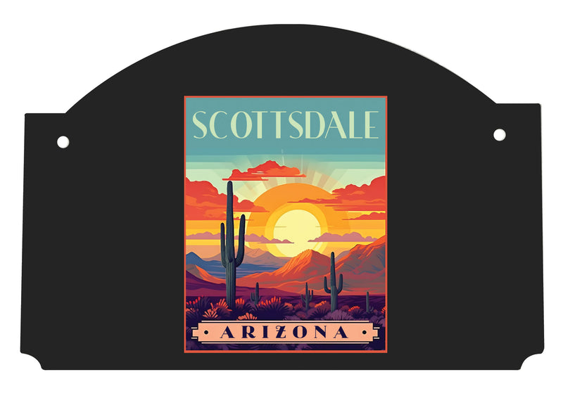 Scottsdale Arizona Design C Souvenir Wood sign flat with string