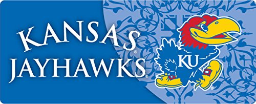 Kansas Jayhawks 4x10 Inch Bumper NCAA Durable School Spirit Vinyl Decal Sticker