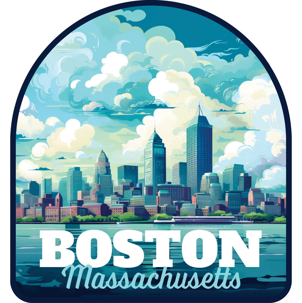 Boston Massachusetts A Souvenir Memories Durable Vinyl Decal Sticker