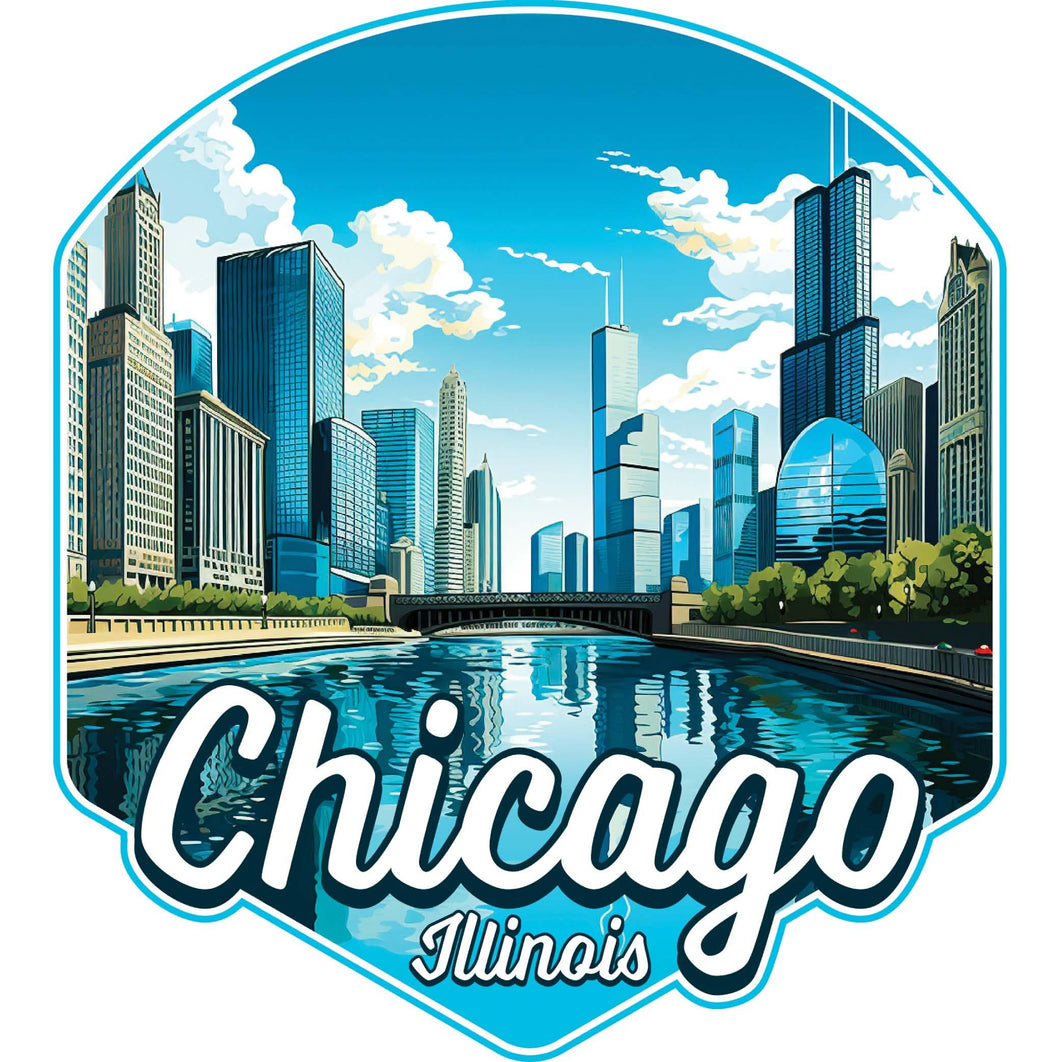 Chicago Illinois A Souvenir Memories Durable Vinyl Decal Sticker