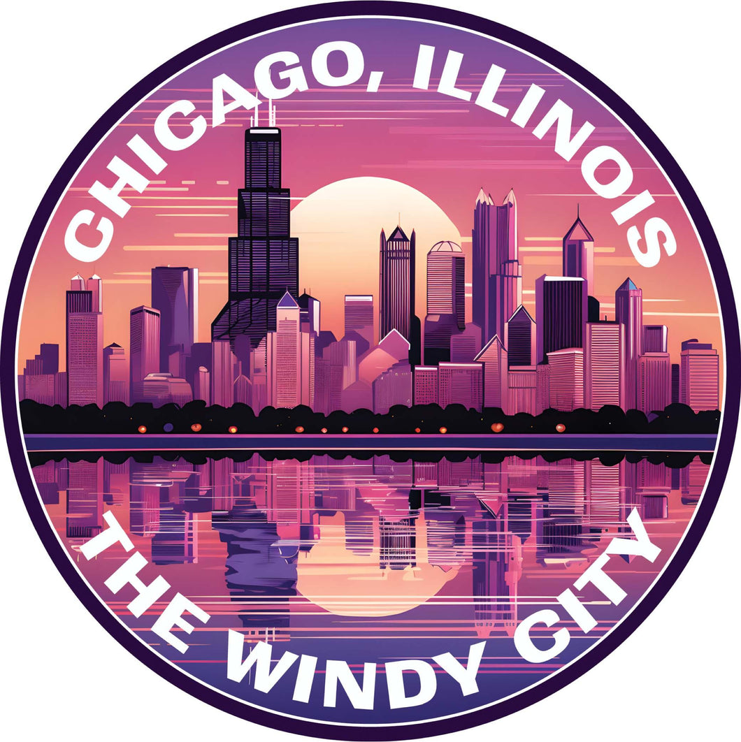 Chicago Illinois B Souvenir Memories Durable Vinyl Decal Sticker