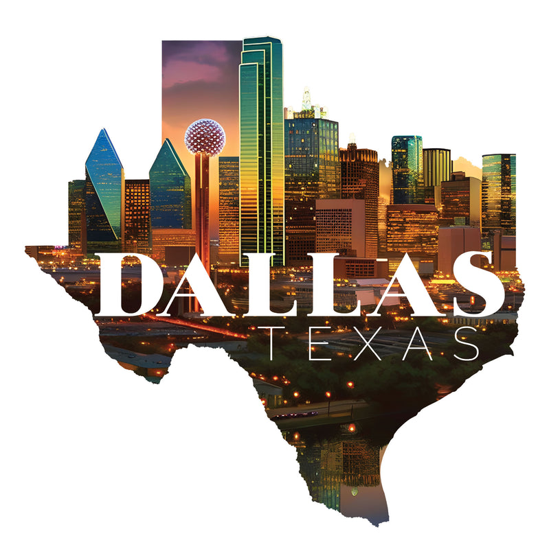 Dallas Texas C Souvenir Memories Durable Vinyl Decal Sticker