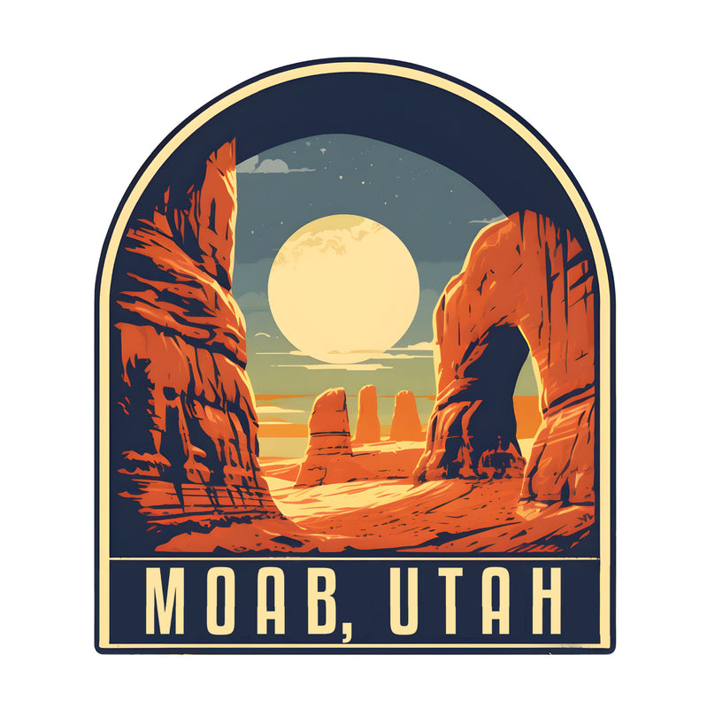 Moab Utah B Souvenir Memories Durable Vinyl Decal Sticker