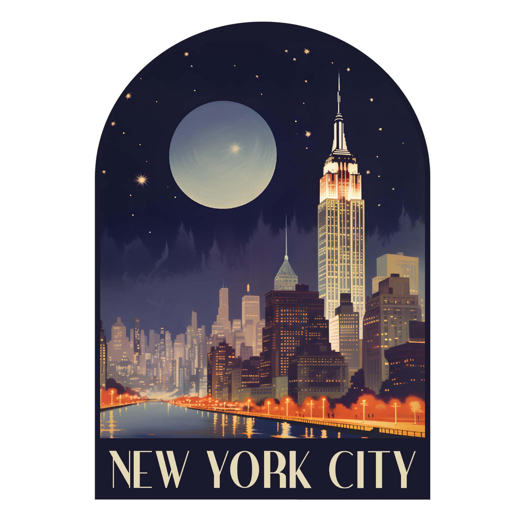 New York City C Souvenir Memories Durable Vinyl Decal Sticker