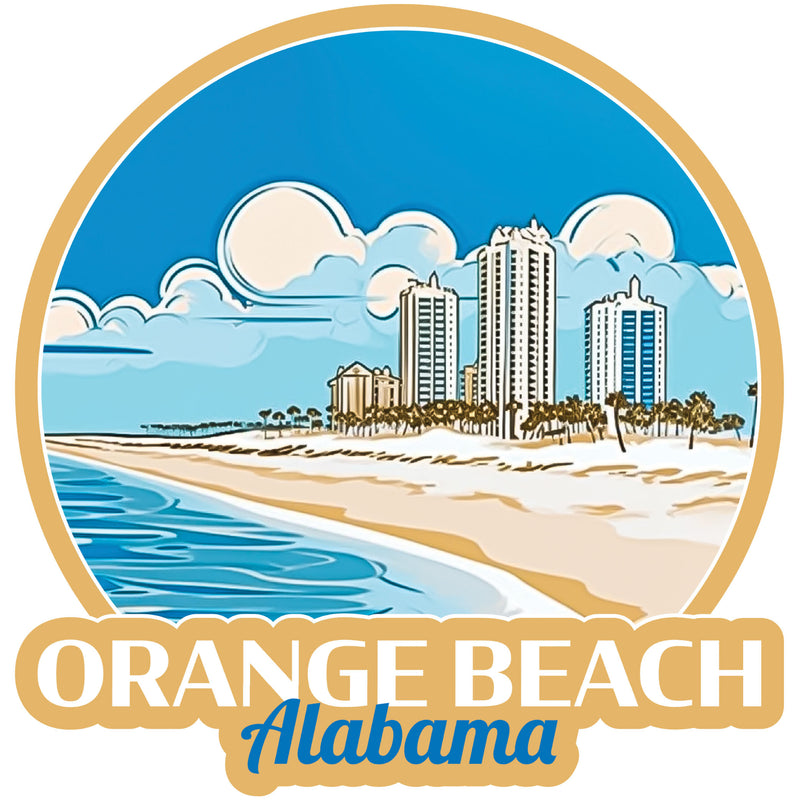 Orange Beach Alabama A Souvenir Memories Durable Vinyl Decal Sticker