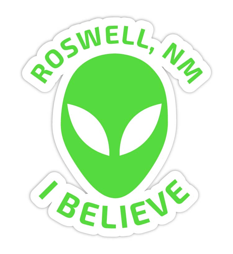 Roswell New Mexico Souvenir I Believe Alien Decal Sticker