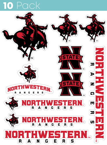 Northwestern Oklahoma State University 10-Pack, 4 inches in size on one of its sides NCAA Durable School Spirit Vinyl Decal Sticker