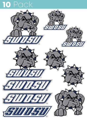 Southwestern Oklahoma State University 10-Pack, 4 inches in size on one of its sides NCAA Durable School Spirit Vinyl Decal Sticker