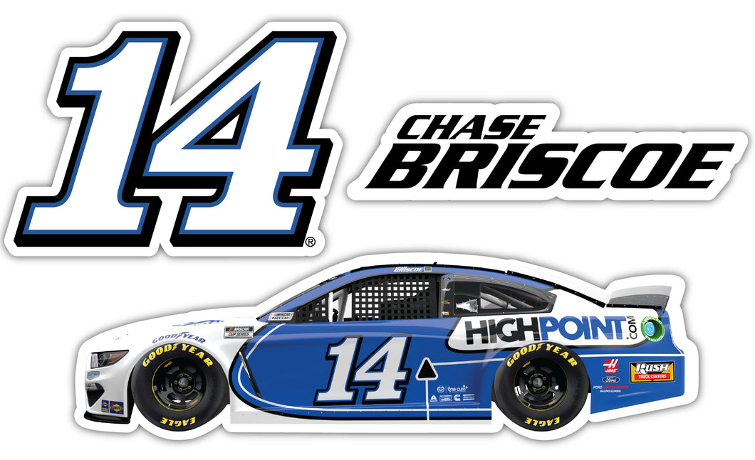 Chase Briscoe #14 3 Pack Laser Cut Decal