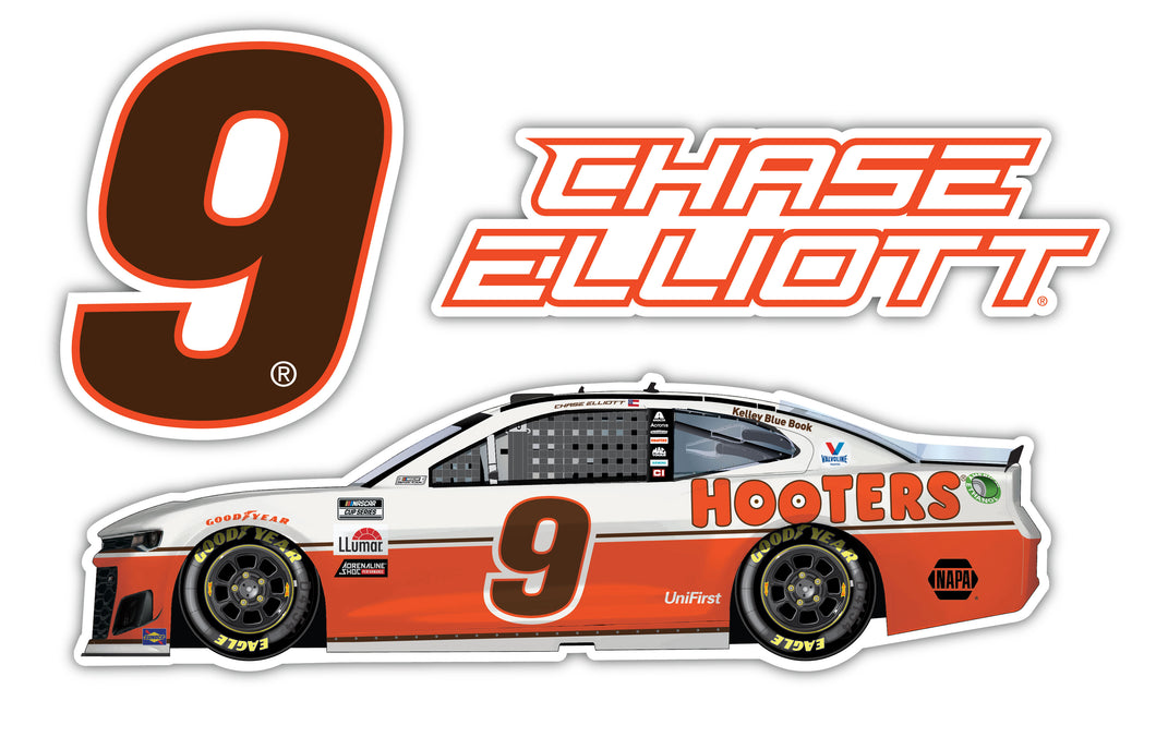 Chase Elliott #9 Hooters Throwback 3 Pack Laser Cut Decal