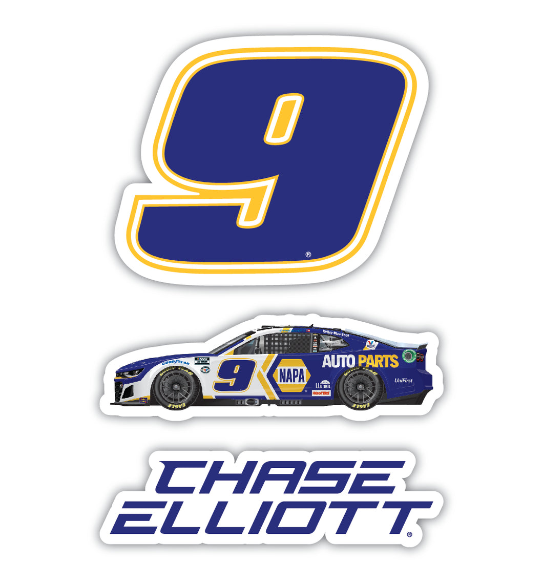 #9 Chase Elliott  3 Pack Laser Cut Decal