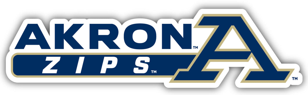 Akron Zips 4-Inch Wide NCAA Durable School Spirit Vinyl Decal Sticker