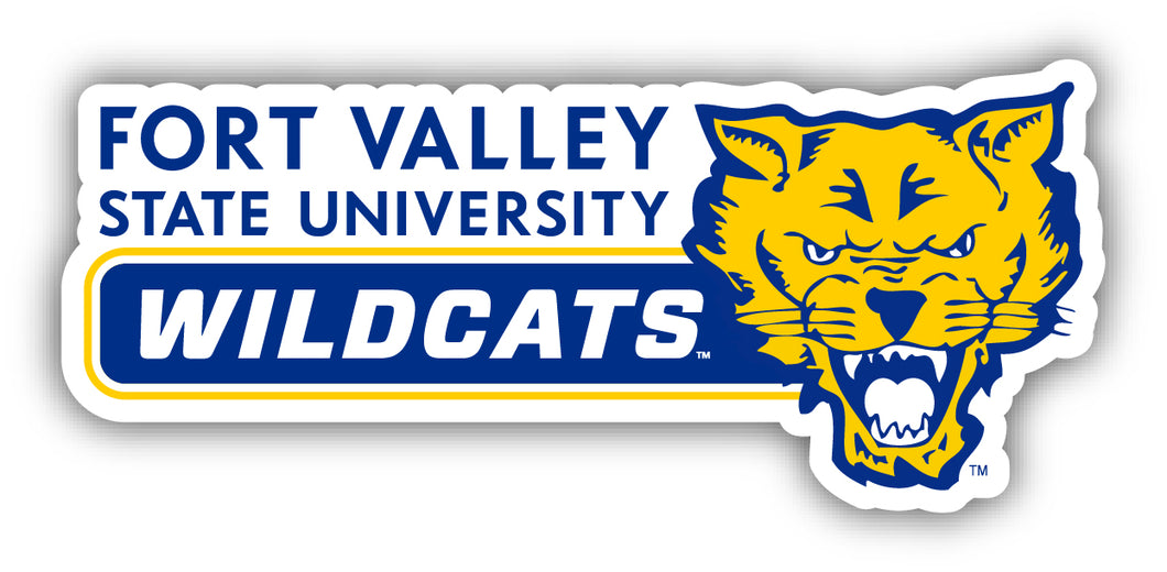 Fort Valley State University 4-Inch Wide NCAA Durable School Spirit Vinyl Decal Sticker