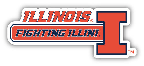 Illinois Fighting Illini 4-Inch Wide NCAA Durable School Spirit Vinyl Decal Sticker