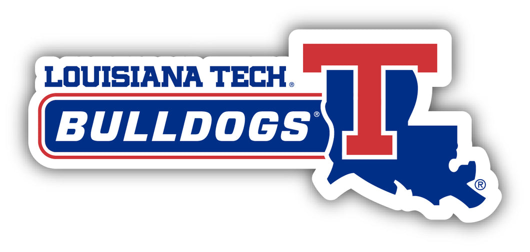 Louisiana Tech Bulldogs 4-Inch Wide NCAA Durable School Spirit Vinyl Decal Sticker