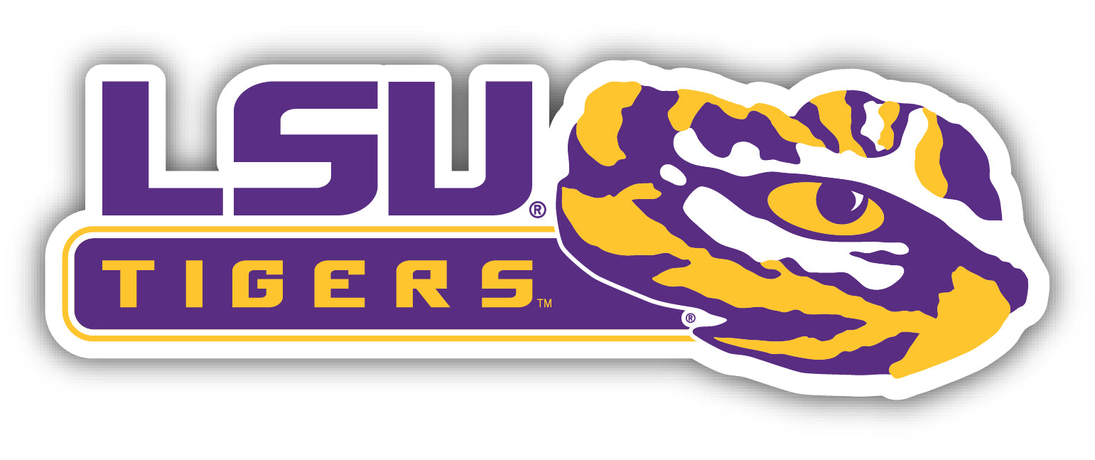LSU Tigers 4-Inch Wide NCAA Durable School Spirit Vinyl Decal Sticker ...