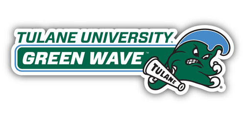 Tulane University Green Wave 4-Inch Wide NCAA Durable School Spirit Vinyl Decal Sticker