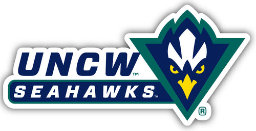 North Carolina Wilmington Seahawks 4-Inch Wide NCAA Durable School Spirit Vinyl Decal Sticker