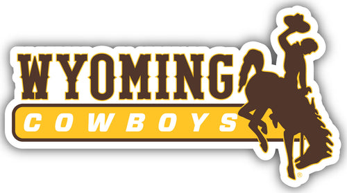 University of Wyoming 4-Inch Wide NCAA Durable School Spirit Vinyl Decal Sticker